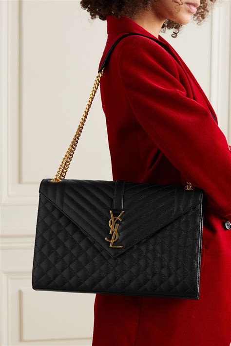 ysl medium envelope black|ysl large envelope bag.